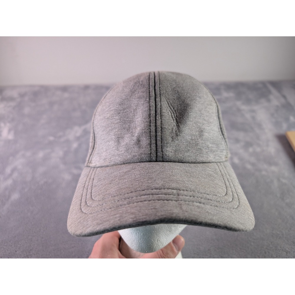 Lululemon Heathered Grey Cotton Blend Adjustable Baseball Hat OS
